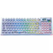 Teclado Mecánico Inalámbrico F98 Pro Con Teclas Transparente