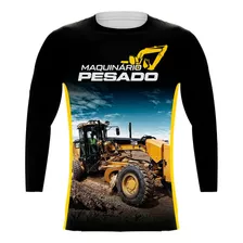 Camisa Operador Motoniveladora Máquina Pesada Manga Longa