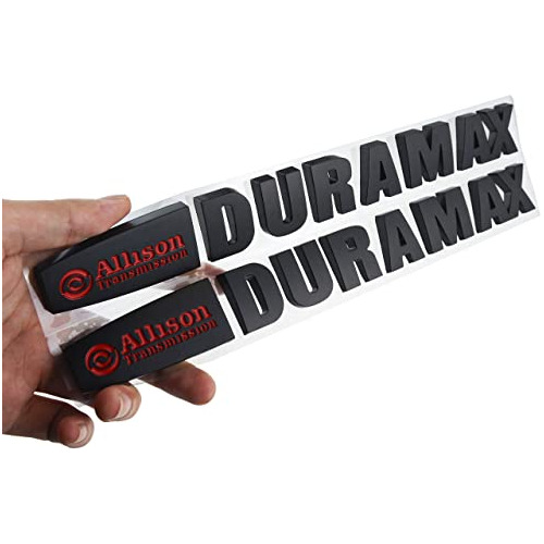 Emblema Duramax De Allison Duramax, 2 Unidades, Color Negro Foto 6