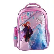 Mochila Escolar Niñas Eco Frozen Lila Anna Y Elsa Disney