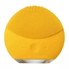Escova Facial Elétrica Massagem Esponja Limpeza Com Cabo Usb Cor Amarelo