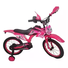 Bicicleta Aro 20 Con Sonido Moto Bicimoto Fucsia