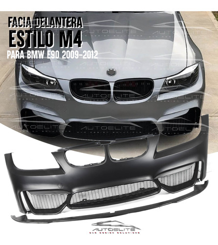 Facia Lip Bumper Bmw Serie 3 E90 Estilo M4 2009-2012 Foto 2