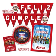 Kit Imprimible Cumple Roblox, Personalizado