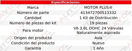 1-kit De Distribucin Traverse V6 3.6l 24v Dohc 09-17 Foto 2