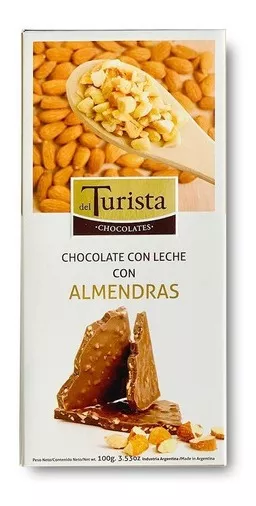 Tableta De Chocolate Del Turista 100g - Leche Con Almendras