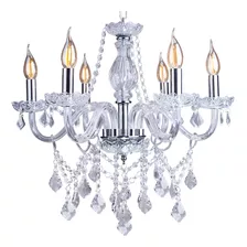 Lustre Pendente Candelabro Cristal Sala France Nice 6 Lâmp 110v/220v