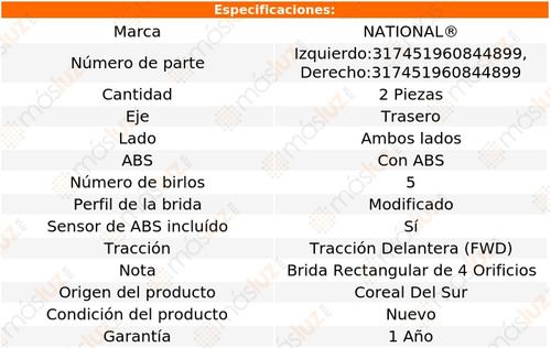 2- Mazas Traseras Con Abs Chevrolet Uplander 2005 National Foto 3