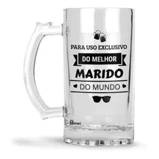 Caneca Melhor Marido Do Mundo 500 Ml Chopp De Vidro 