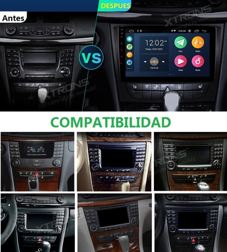 Mercedes Benz Clase E Cls Android + Carplay Gps Touch Radio Foto 6