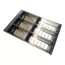 Cubiertero Para Cajón Acero Inox Ajustable De 42.5 Cmx 28 Cm