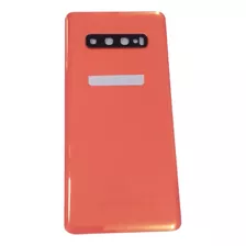 Tapa Trasera Para Samsung S10 Plus Naranja Y Lente De Camara