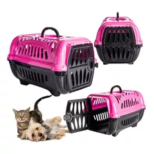 Caixa De Transporte Para Gatos Coelho Cão Pequeno Nº1 8kg Cor Rosa