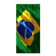 Toalha De Praia Aveludada Bandeira Do Brasil Buettner