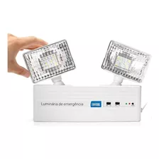 Luminária De Emergência 360° Bloco Luz Led 8w 1000lm Cor Branco 110v/220v