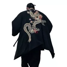 Chaqueta De Kimono Chino Bordado Dragon Yukata