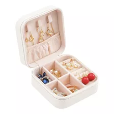 Caja Joyero Alhajero Organizador Anillos Bijouterie Color Blanco