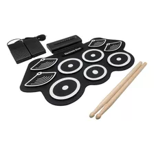 Bateria Eletronica Roll Up 9 Pads Cor Preto