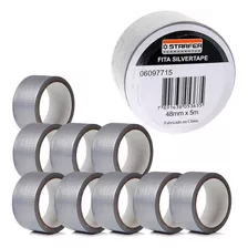 Fita Adesiva Silvertape 48mm X 5 Metros Kit 10 Peças Starfer