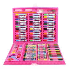 Maleta Pintura Infantil P/ Colorir Kit Escolar Estojo 150pc