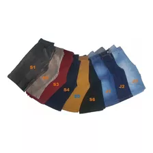 Kit Com 3 Bermudas Jeans Masculinas Premium Slim Com Lycra