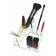Organizador Acrílico Maquillaje Cosmetico 8 Divis 13x13 X7cm