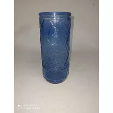 Vaso De Vidrio Con Motivos Rombo 15cm.