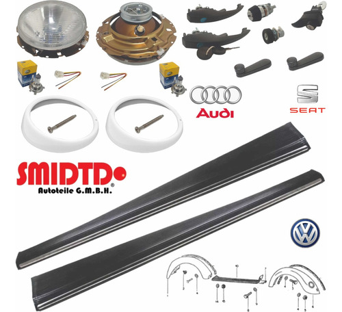 Kit Manijas Biceles Estribos Faros Vw Sedan 1.6 93-04 Vocho Foto 3