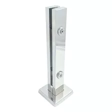 16 Coluna (torre)inox Retangular Guarda Corpo De Vidro 60cm