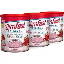 Slimfast Original Fresa Batido 364 Gr X 3 Und