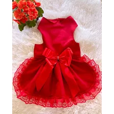 Vestido Pet Natalino / Promoção + Brinde Roupa De Cachorro