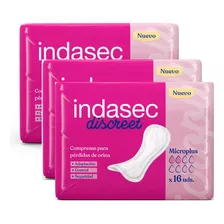 Indasec Micro Plus Pack X 3 - 48 Adherentes Incont Leve