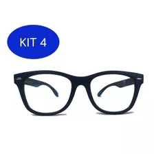 Kit 4 Oculos De Grau Infantil Inquebrável Silicone Wayfarer