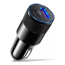 Carregador Veicular Turbo 38w Usb/tipo C P/ iPhone Samsung