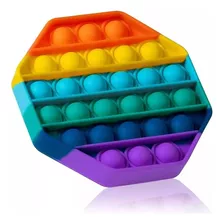Juego Pop-it Multicolor Antiestrés Octágono (fidget Toy)