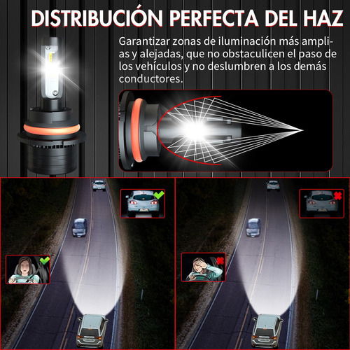 28000lm 9007 Kit De Focos Led Luz Alta Y Baja Para Chevrolet Foto 7