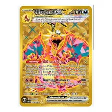 Carta Pokemon Charizard Ex Dourada Gold Obsidiana Em Chamas