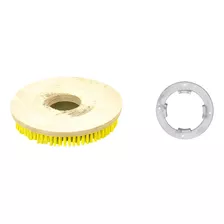 Escova Nylon Com Flange 410 Mm Para Enceradeira Certec Cor Prata