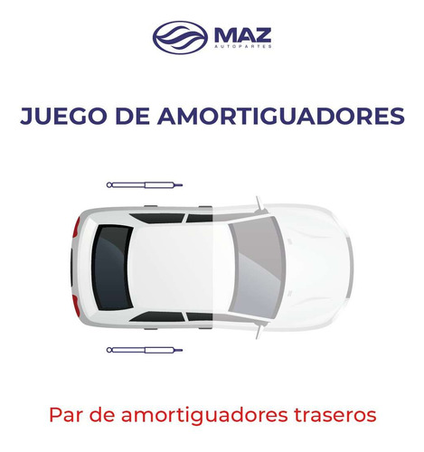 2 Amortiguadores Traseros Peugeot Partner 2015-2016 Ctk Foto 5