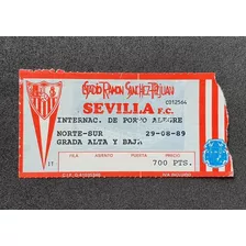 Ingresso Futebol Sevilla X Inter Rs 1989 Amistoso Espanha