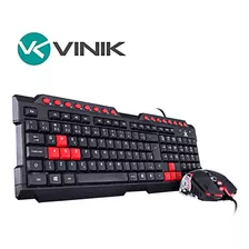 Teclado E Mouse Gamer Vx Gaming Grifo - Mouse 2400 Dpi Cor Do Teclado Vermelho