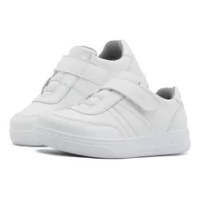 Tenis Piel Escolar Flexi Contactel Recovery Foam Blanco