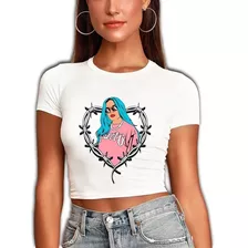 Playera De Karol G Corazón Rosa Crop Top