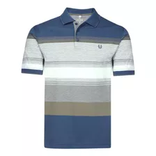 Camisa Polo Plus Masc. Listrada Sem Bolso Vilejack Vmpg0100