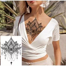 Tatuagem Temporária Feminina Mandala Joias