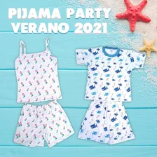 Pijama Verano Niña Niño Sirena O Tiburón Valenita