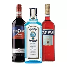 Pack Negroni Bombay Sapphire 750ml + Campari + Cinzano