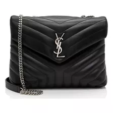 Bolso Mujer Ysl Loulou Negro Piel 