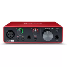 Interfaz De Audio Usb Focusrite Scarlett Solo 3.ª Generación