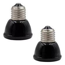 2x Lâmpada Cerâmic Aquecedor Repteis Aves Não Emite Luz 100w